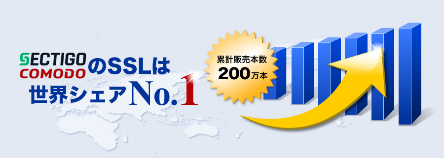 コモド・セクティゴブランドの特長 コモド・セクティゴブランドのSSLは世界シェアNo1!