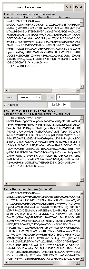 WHM/CPanelを使用した証明書のインストール