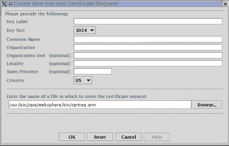 IBM WebSphereによるCSRの生成